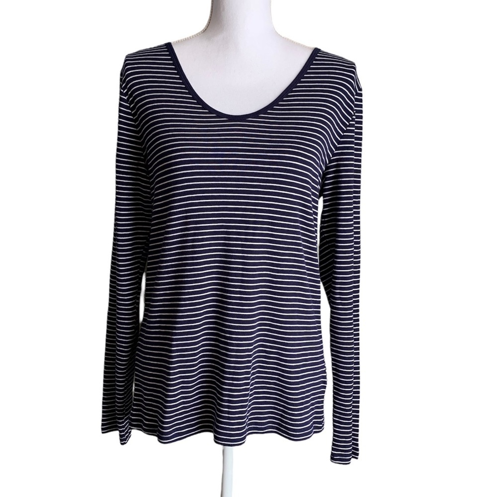 Gap Women’s Blue & White Stripes Long Sleeve Top Size XL